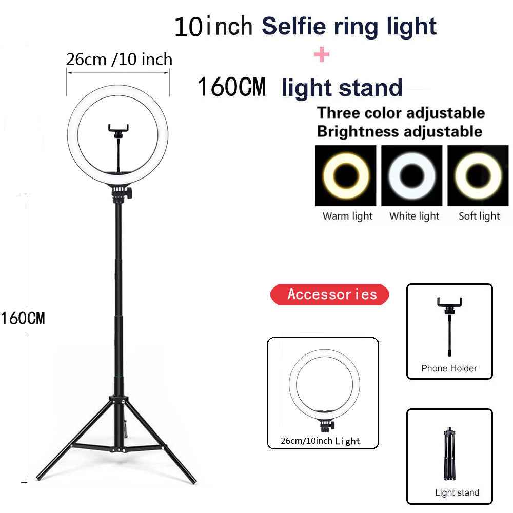 Multi-Color Ring Light – Compatible with Apple, - size comparison