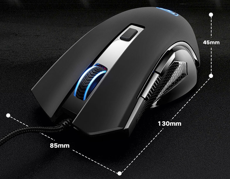 Ultra-Light Gaming Mouse – Wired - size comparison