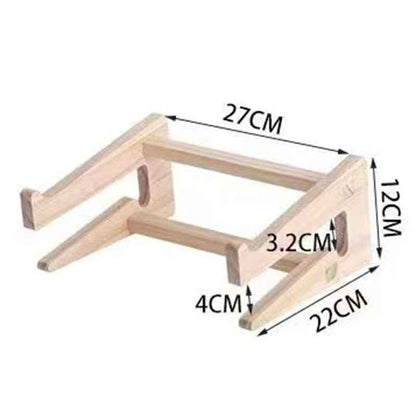Ergonomic Laptop Stand – Wooden - in use demonstration