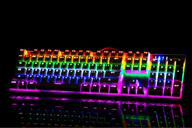 Rgb Backlit Mechanical Keyboard - lifestyle usage shot