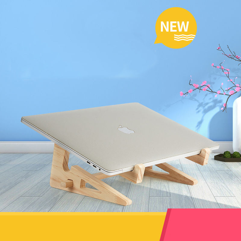 Ergonomic Laptop Stand – Wooden - connection ports detail