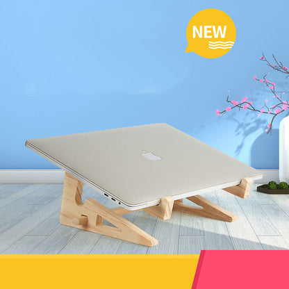 Ergonomic Laptop Stand – Wooden - connection ports detail