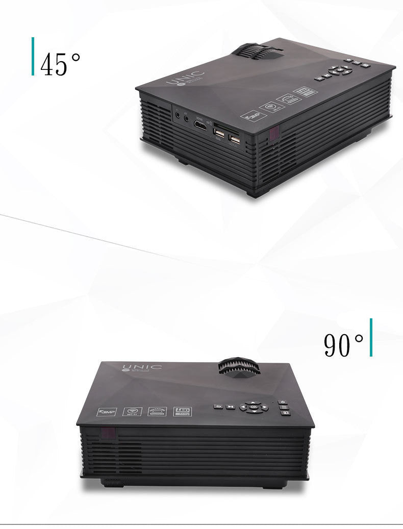 Hd 1080p Mini Projector – Mini Portable Mobile - packaging and contents