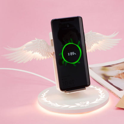 Fast Charging Wireless Charger – Universal Colorful Angel - packaging and contents