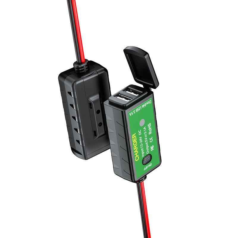 Fast Charging Wireless Charger – Charger Dual Motorcycle - side angle view