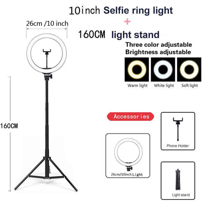 Multi-Color Ring Light – Compatible with Apple, - size comparison