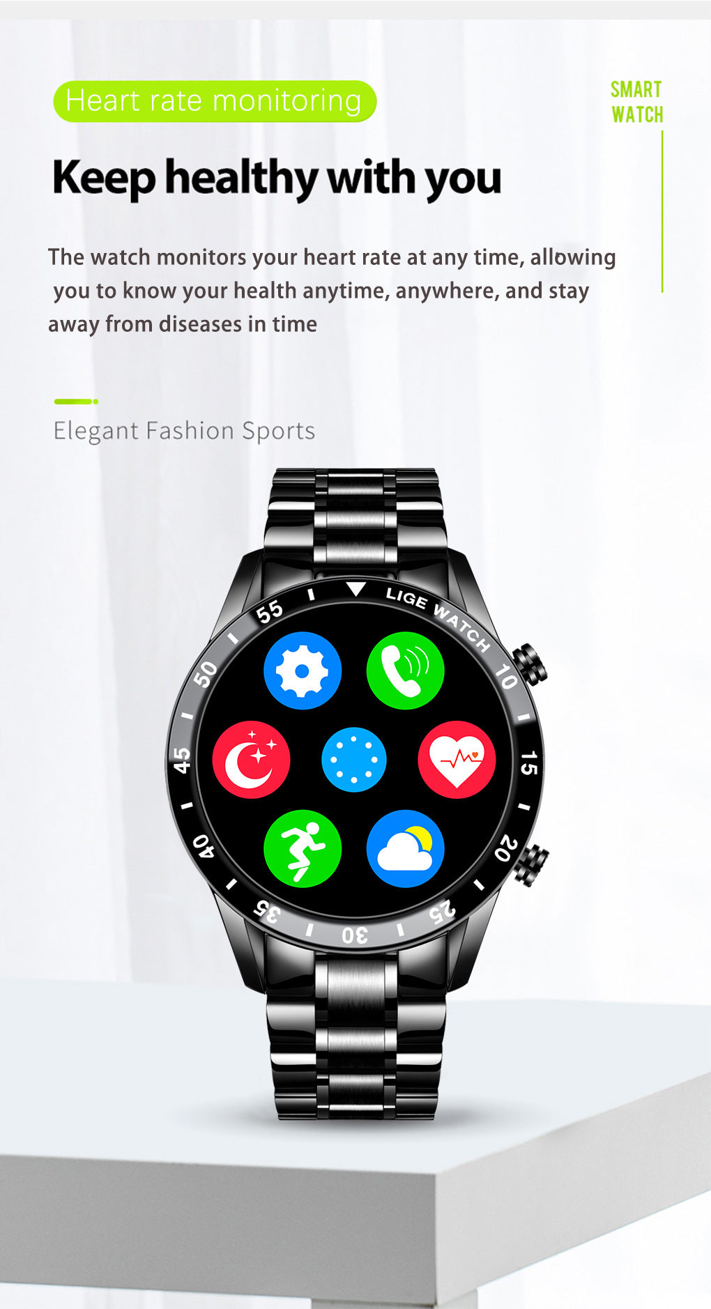 Premium Smart Watch – Waterproof Liges Upgrade - lifestyle usage shot