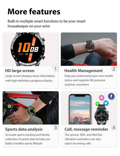 Premium Smart Watch – Waterproof Liges Upgrade - side angle view