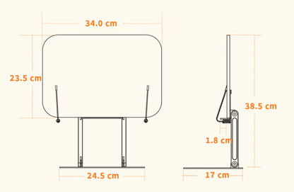 Ergonomic Laptop Stand – Wooden Reading Rack - connection ports detail