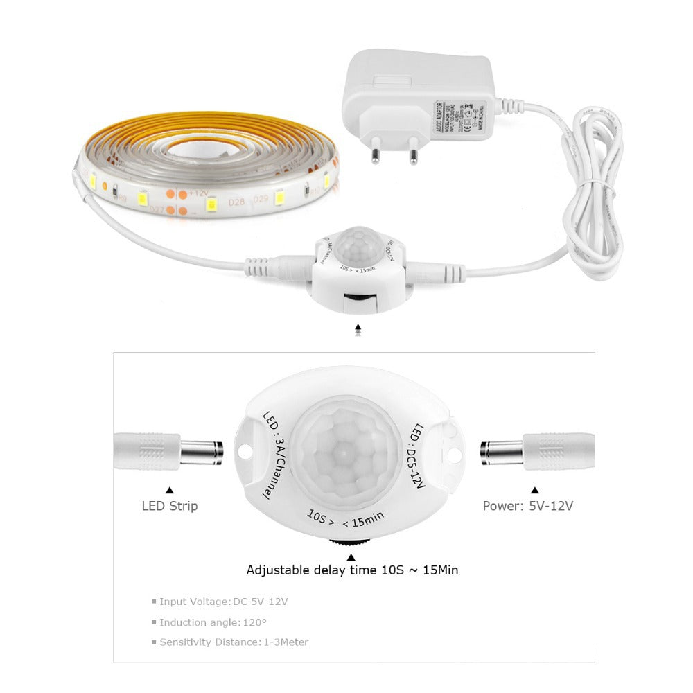 Smart App Control Led Strip Lights – Intelligent Sensor Light - full kit and accessories
