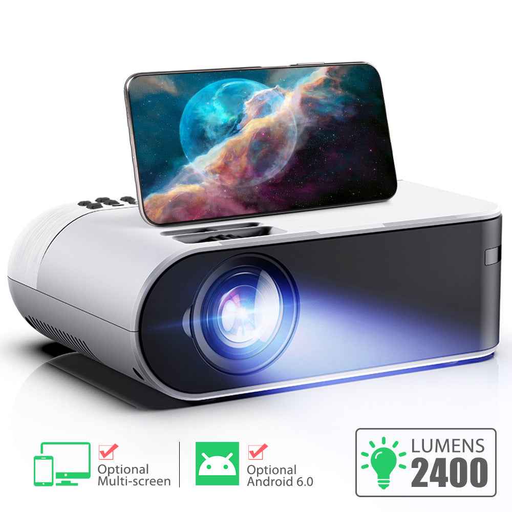 Hd 1080p Mini Projector – Portable - side angle view