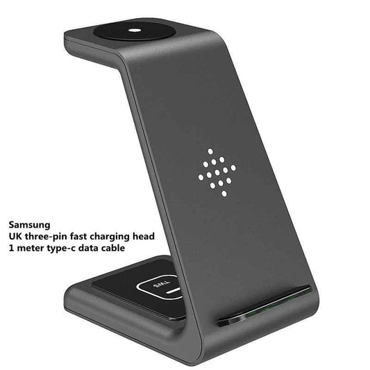 3-in-1 Fast Wireless Charging Station & Phone Stand