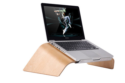 Ergonomic Laptop Stand – Wooden Laptop Tilt - connection ports detail
