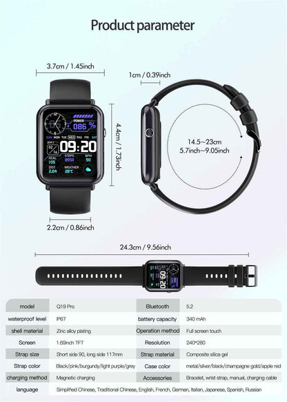 Hd Display Smart Watch – Premium Waterproof - connection ports detail