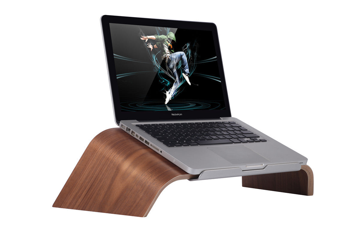 Ergonomic Laptop Stand – Wooden Laptop Tilt - full kit and accessories