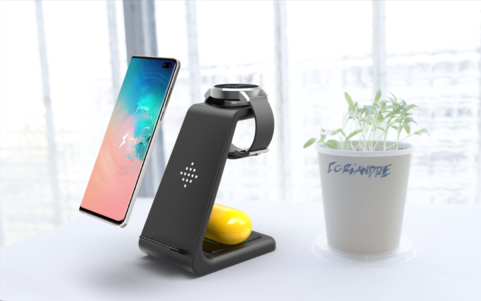 Universal Phone Holder – Fast Charging Station - full kit and accessories