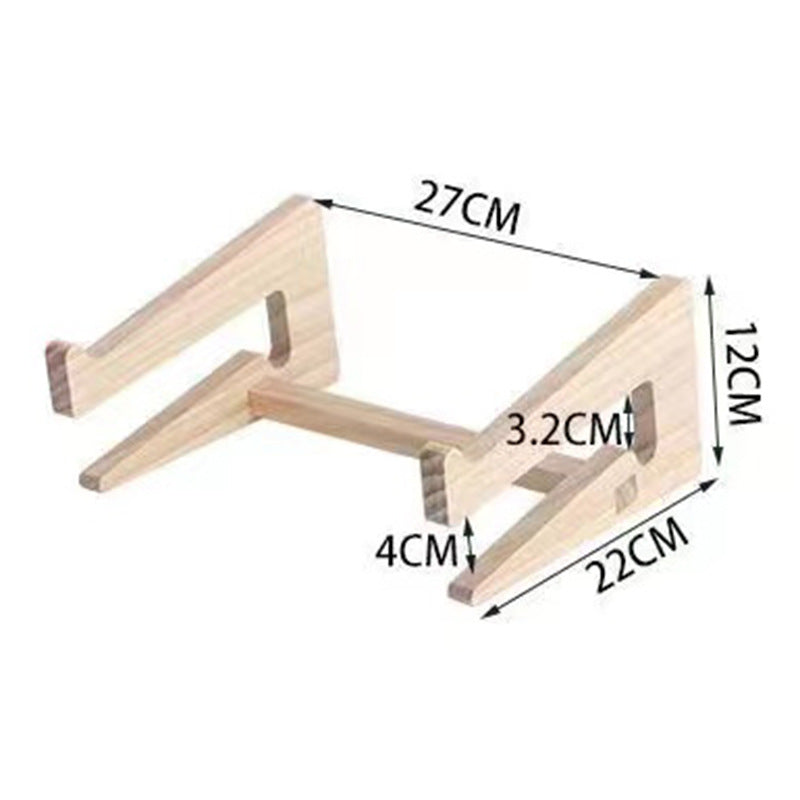 Ergonomic Laptop Stand – Wooden - back panel view