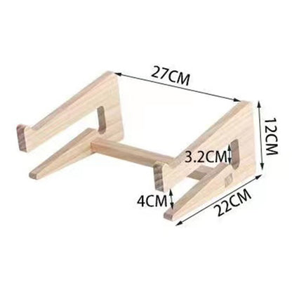 Ergonomic Laptop Stand – Wooden - back panel view