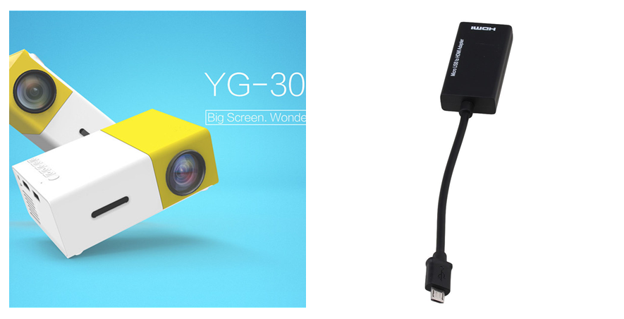 1080p Portable Mini Projector – 1080p - size comparison
