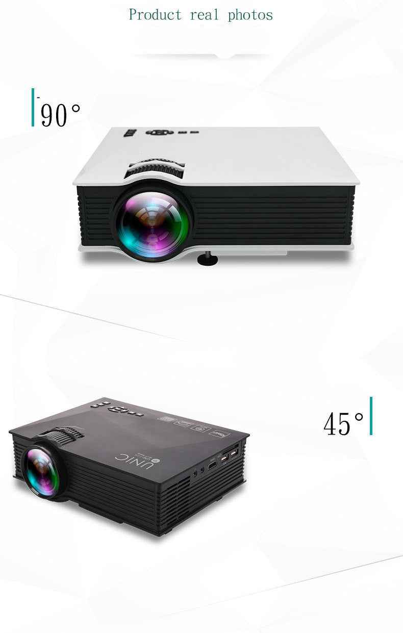 Hd 1080p Mini Projector – Mini Portable Mobile - side angle view