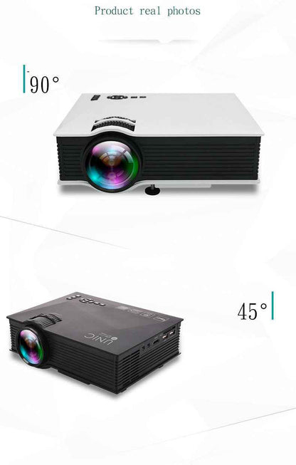 Hd 1080p Mini Projector – Mini Portable Mobile - side angle view