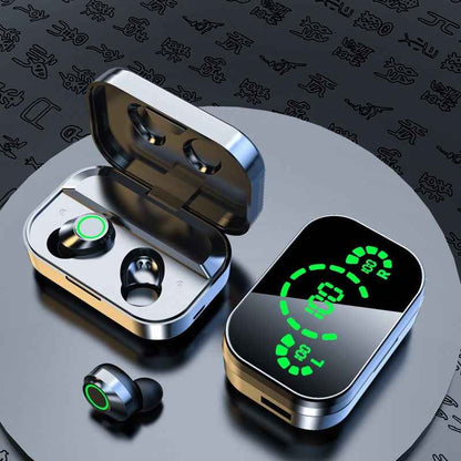 TWS Wireless Bluetooth Earbuds with Smart LED Display & Breathing Light.