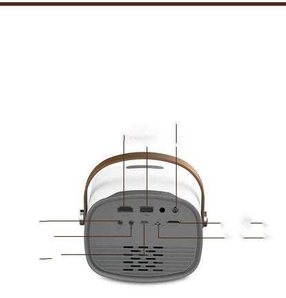 Hd 1080p Mini Projector - side angle view