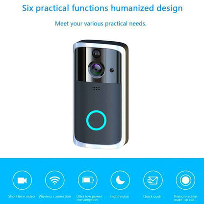 Smart WiFi Video Doorbell Camera with Motion Detection & 2-Way Audio