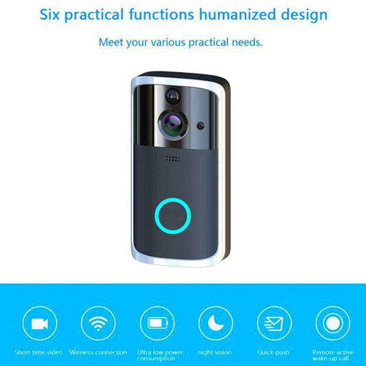 Smart WiFi Video Doorbell Camera with Motion Detection & 2-Way Audio