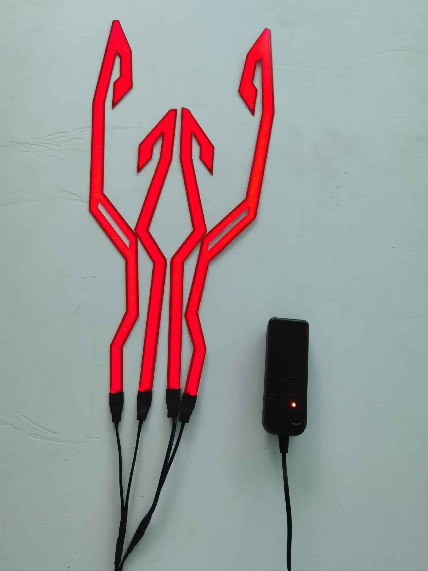 Smart App Control Led Strip Lights – Luminous Helmet Strip - close-up detail view