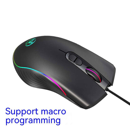 Ultra-Light Gaming Mouse – Glowing Wired - side angle view