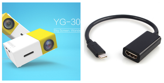 1080p Portable Mini Projector – 1080p - close-up detail view