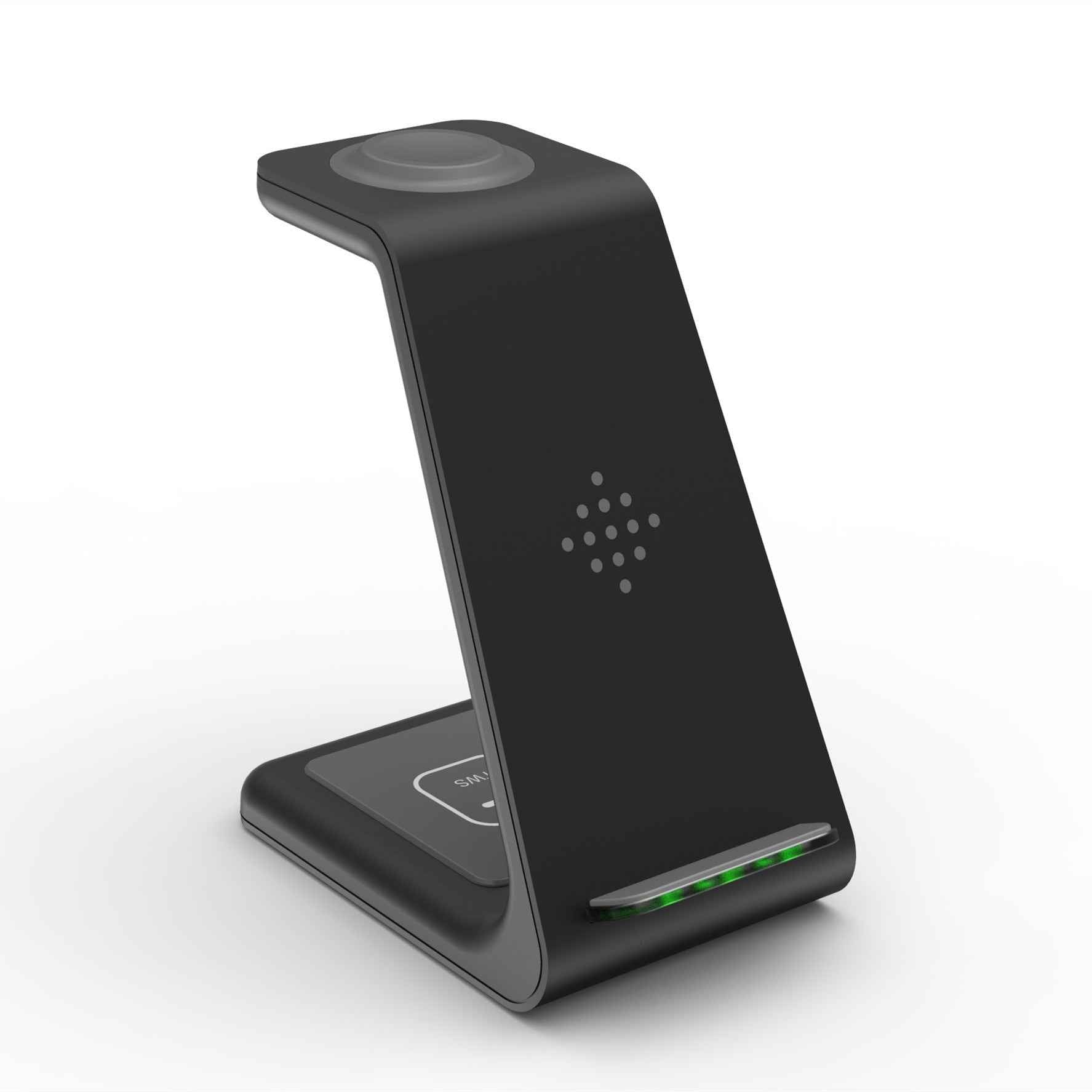 3-in-1 Fast Wireless Charging Station & Phone Stand