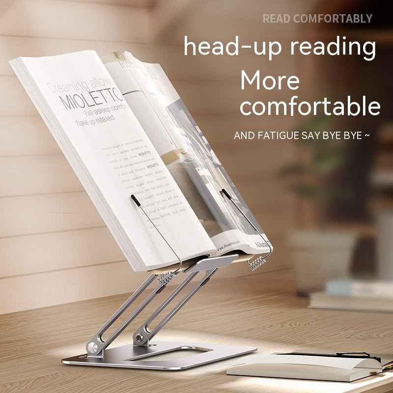 Ergonomic Laptop Stand – Wooden Reading Rack - in use demonstration