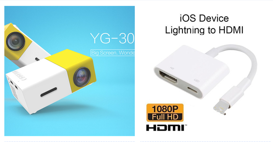 1080p Portable Mini Projector – 1080p - in use demonstration