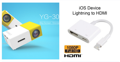 1080p Portable Mini Projector – 1080p - in use demonstration