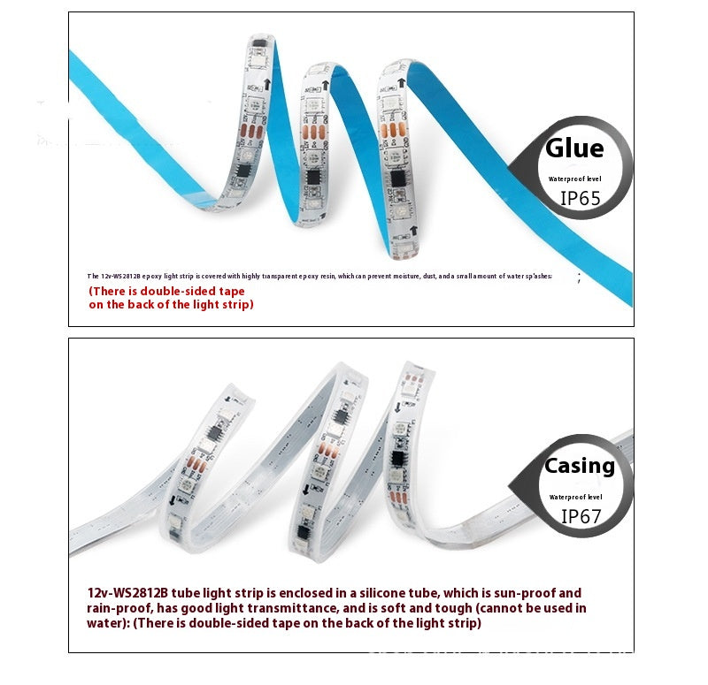 Smart App Control Led Strip Lights – Colorful Strip Ws2811 - packaging and contents