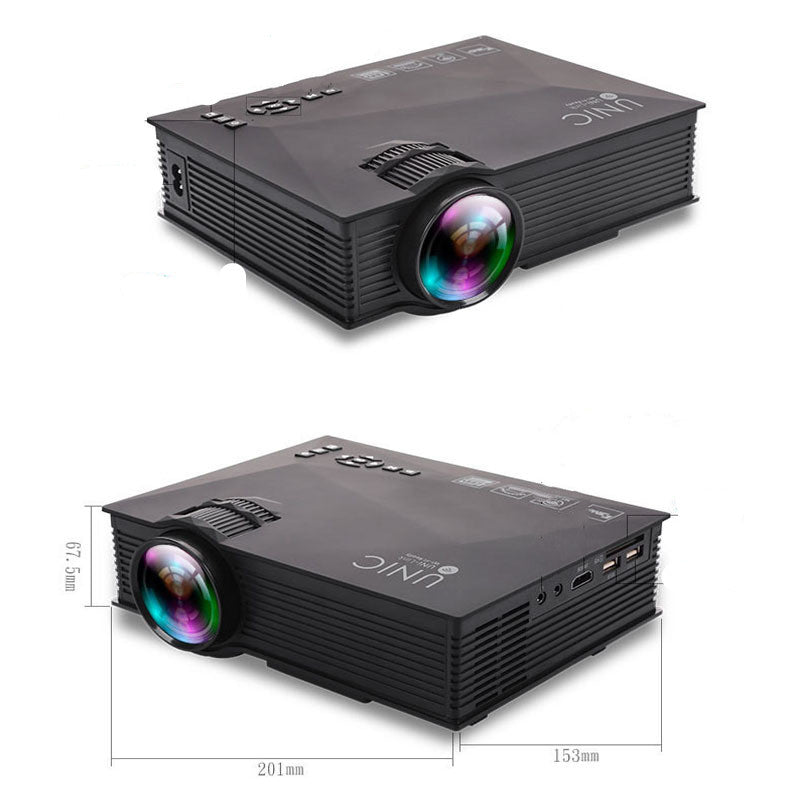 Hd 1080p Mini Projector – Mini Portable Mobile - back panel view