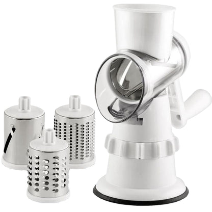 Quick-Prep 3-in-1 Rotary Vegetable Slicer & Grater