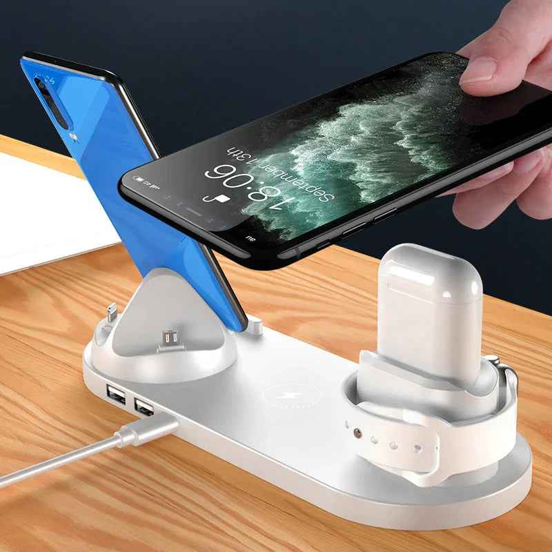 The Omni 6-in-1 Multi-Device Wireless Power Station - GadgetsMerch Hub