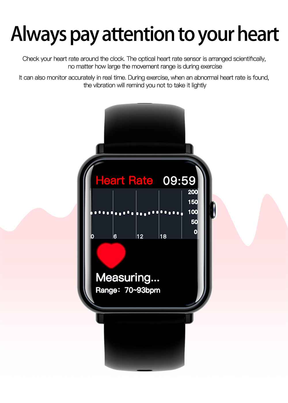 Hd Display Smart Watch – Premium Waterproof - close-up detail view