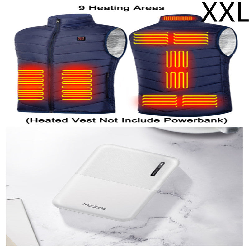 Fast Charging Portable Power Bank – Power Bank Heating - back panel view