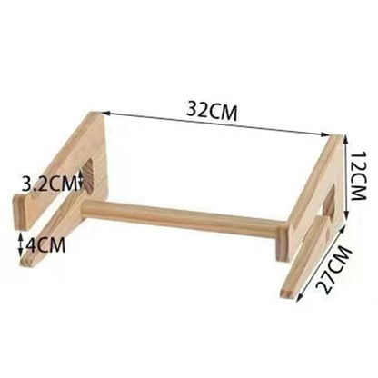 Ergonomic Laptop Stand – Wooden - size comparison