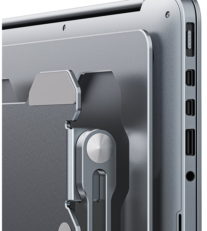 Ergonomic Laptop Stand – Adjustable Portable Computer - in use demonstration