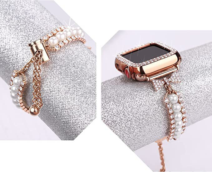 Waterproof Smart Watch – Pearl Bracelet Band - lifestyle usage shot