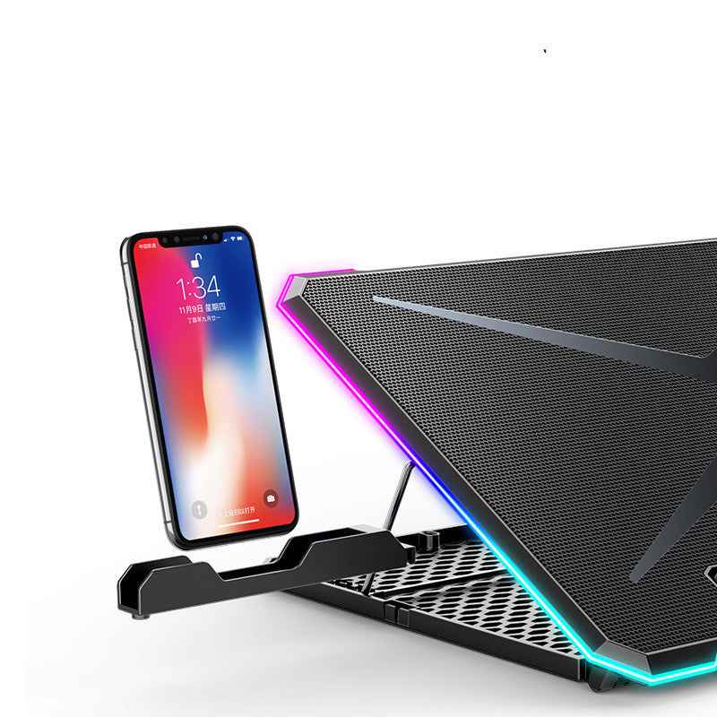 Silent Laptop Cooling Pad – Stand - side angle view