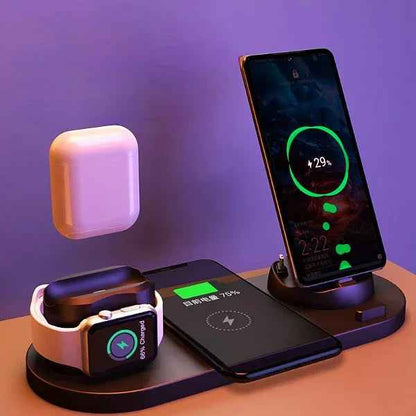 The Omni 6-in-1 Multi-Device Wireless Power Station - GadgetsMerch Hub