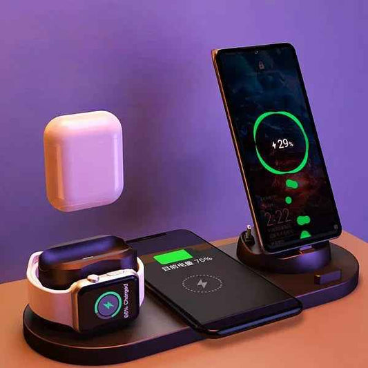 The Omni 6-in-1 Multi-Device Wireless Power Station - GadgetsMerch Hub